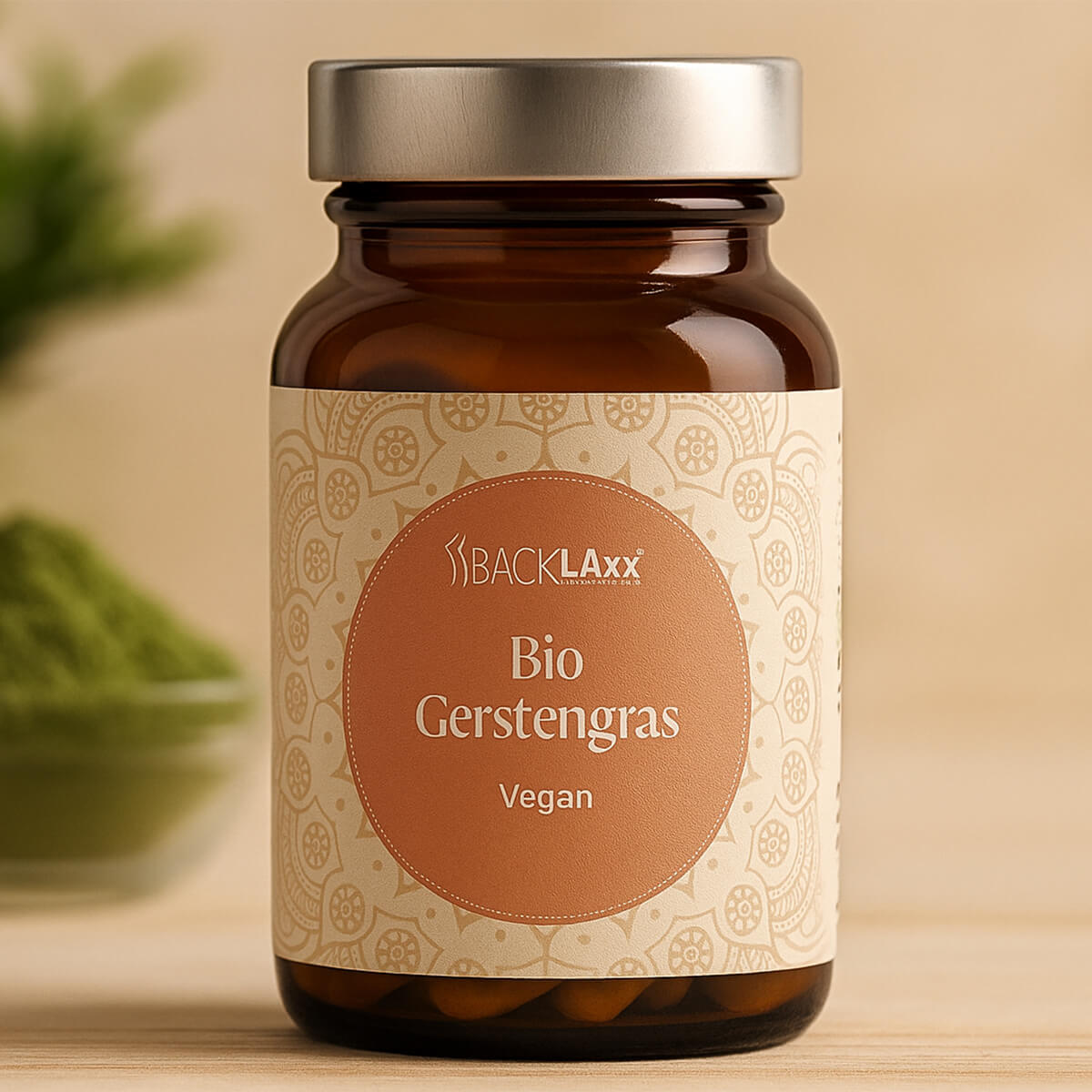 BACKLAXX Bio Gerstengras – veganes Superfood aus deutschem Bio-Anbau, reich an Nährstoffen für Energie, Balance und Wohlbefinden.