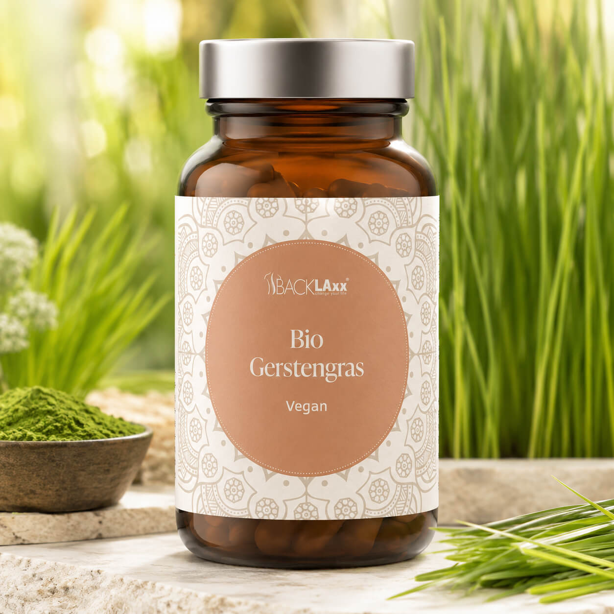 Veganes bio Gerstengras Nahrungsergänzungsmittel
