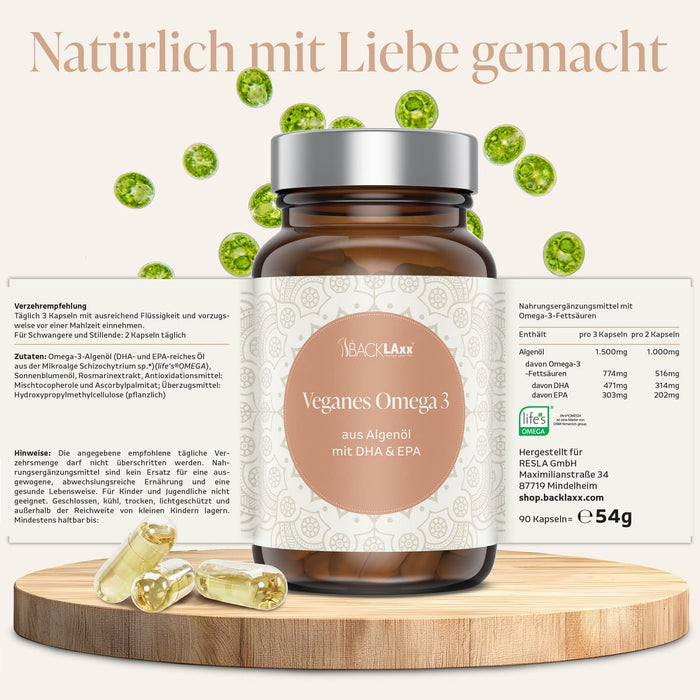Nahrungsergänzungsmittel mit Omega 3 Fettsäuren und DHA und EPA